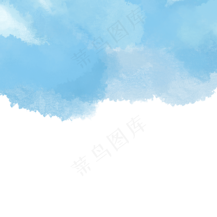 蓝色水墨蓝天元素(2000X2000(DPI:300))psd模版下载