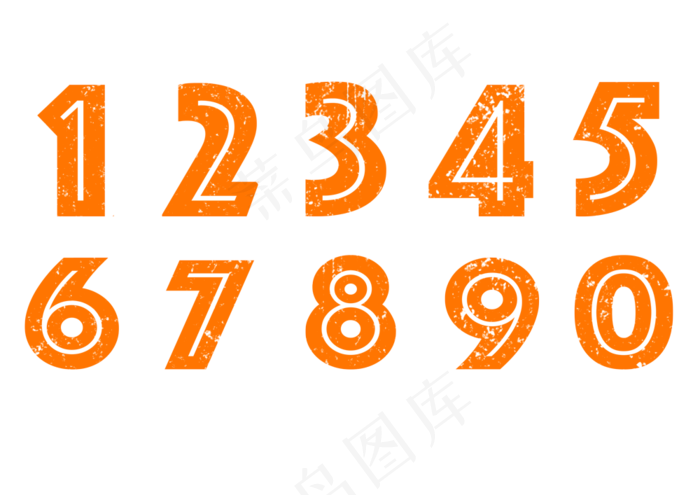 斑驳质感中空数字(3508X2480(DPI:300))psd模版下载