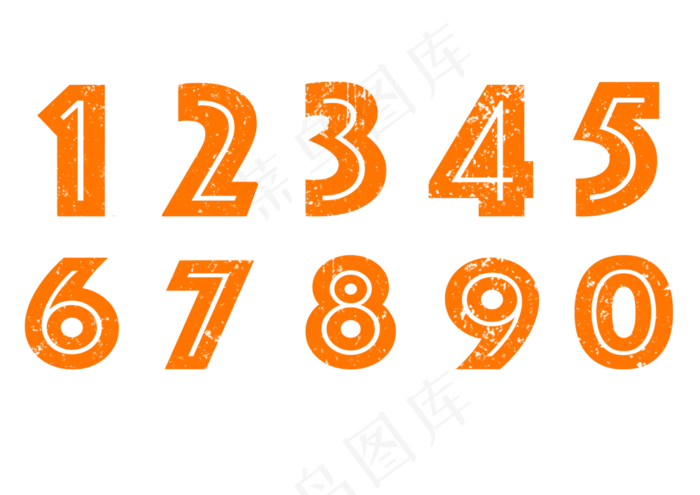 斑驳质感中空数字(3508X2480(DPI:300))psd模版下载