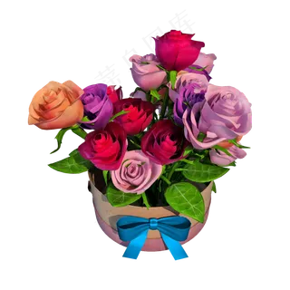 精致玫瑰花盒png图