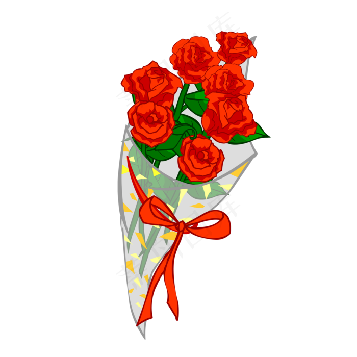 可商用高清玫瑰花艺花束05(2000X2000(DPI:150))psd模版下载