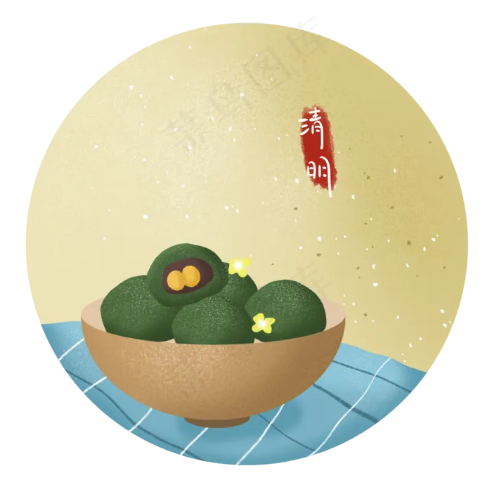 清明节一碗青团节日习俗