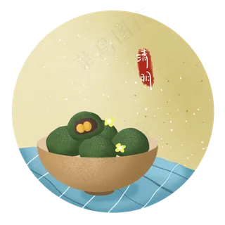 清明节一碗青团节日习俗