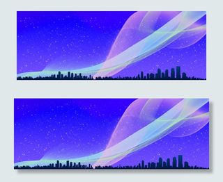 唯美房地产城市剪影