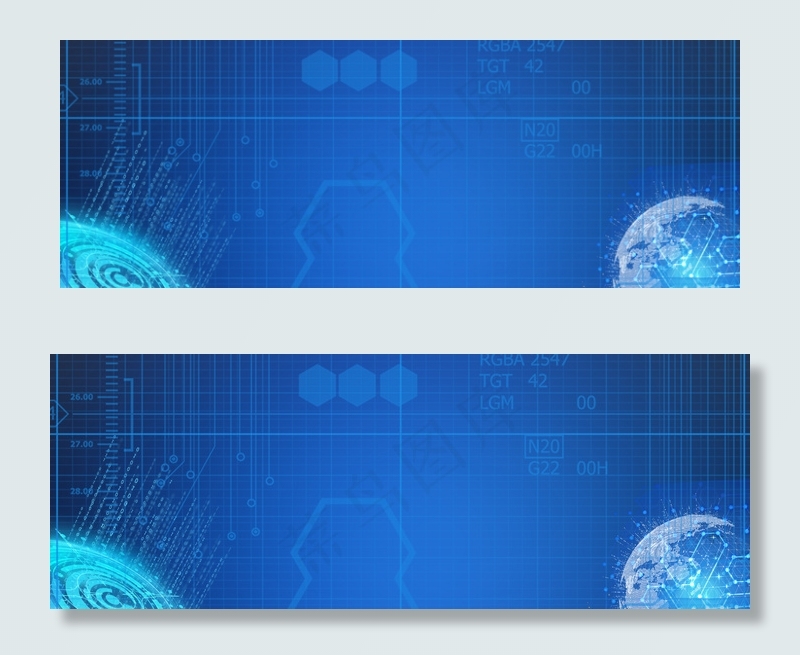 蓝色商务科技背景图