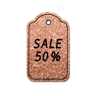 金色金粉电商促销吊牌