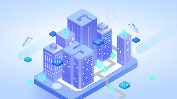 2.5D风格互联网科技手机通讯5G网络