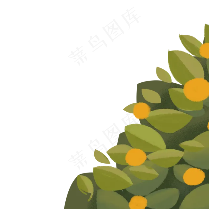 卡通植物边框下载(2000X2000(DPI:300))psd模版下载