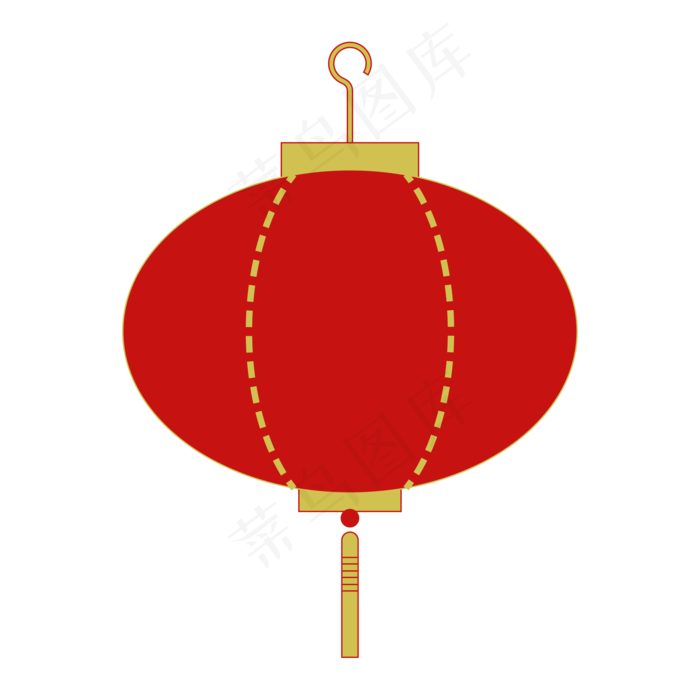 卡通春节灯笼红色装饰,免抠元素