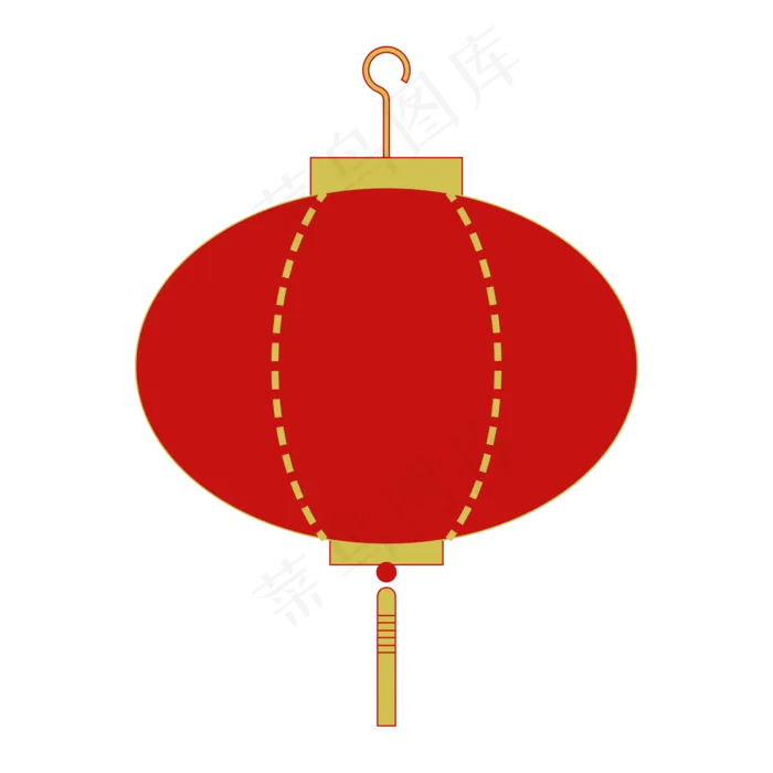 卡通春节灯笼红色装饰,免抠元素