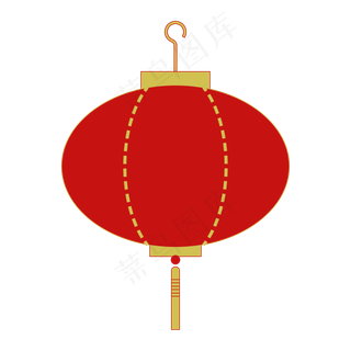 卡通春节灯笼红色装饰,免抠元素