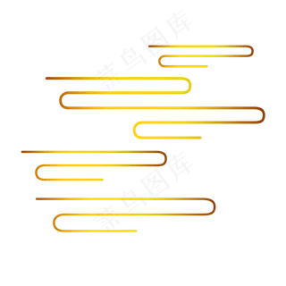 中式云纹复古古典装饰线条,免抠元素