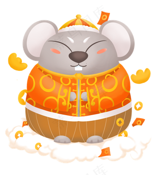 金鼠贺岁2020老鼠,免抠元素