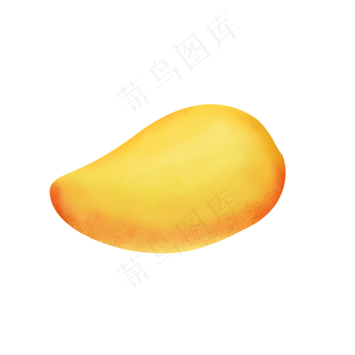 手绘黄色芒果(2000*2000px 150 dpi )ai矢量模版下载