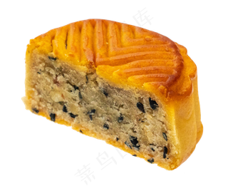 黄色果仁月饼,免抠元素