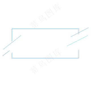 蓝色简约科技风标题框