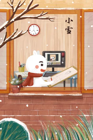 小雪节气在家里做设计场景