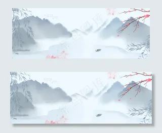 古风天空桃花古风banner