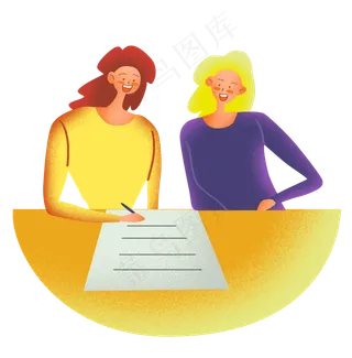 扁平商务噪点人物配合,免抠元素