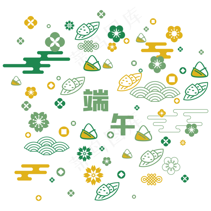 端午节底纹(2000*2000px 300 dpi )ai矢量模版下载