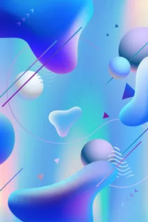 蓝色时尚科技抽象流体渐变
