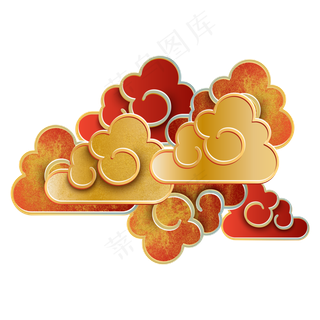 中国风描金云纹