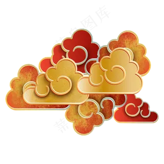 中国风描金云纹