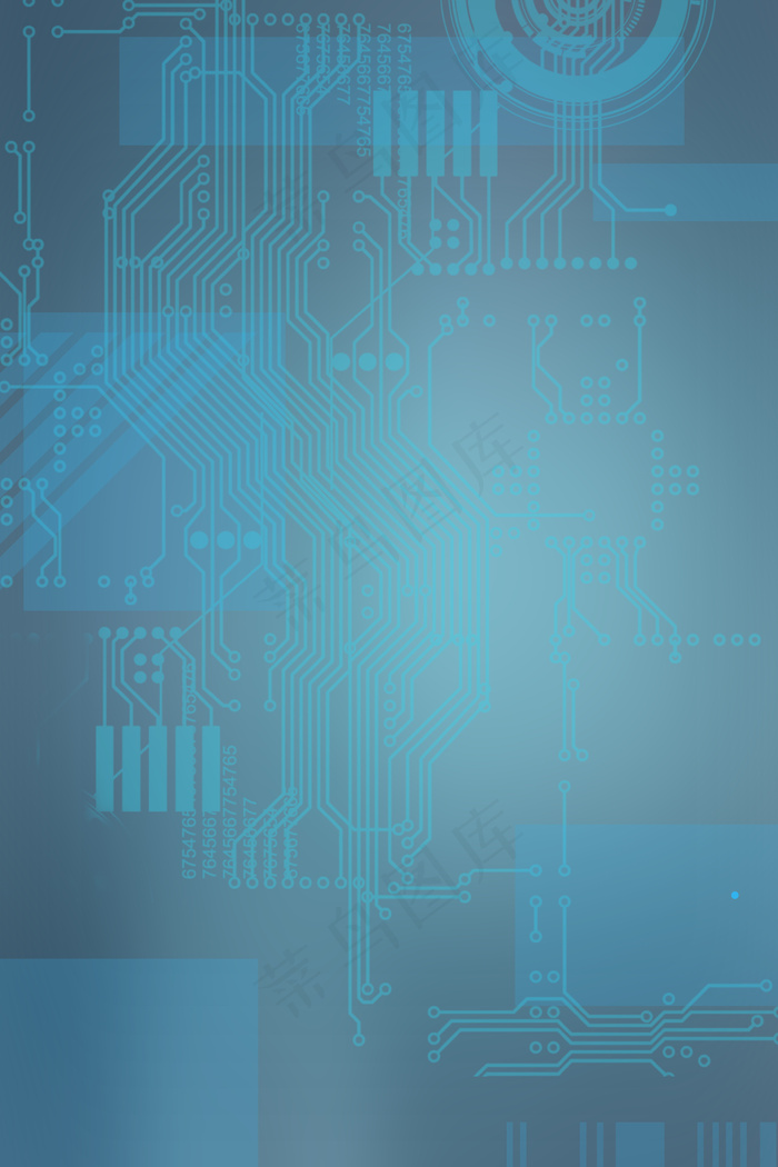 科技数据蓝色大气简约背景