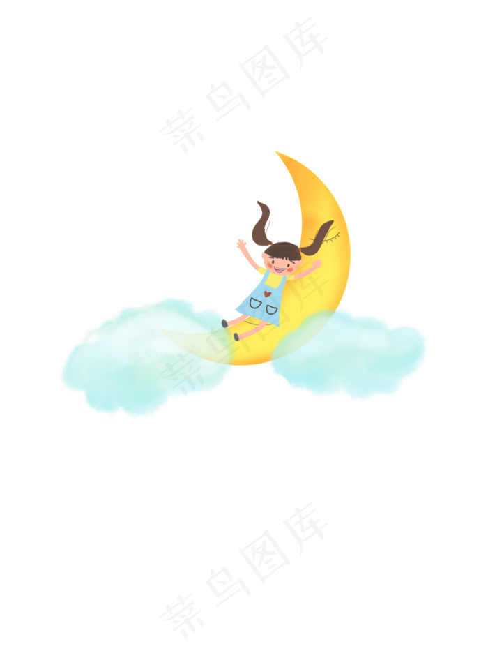 卡通月亮六一儿童节(2000X2667(DPI:72))psd模版下载