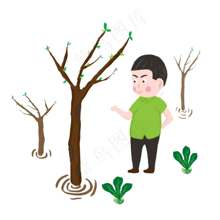 植树节绿化卡通手绘(2300X2300(DPI:96))