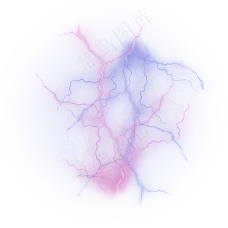 炫酷闪电蓝色紫色字母J