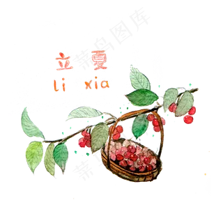 樱桃红果甜酸车厘子夏日节气立夏