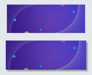 蓝色几何科技线条商务