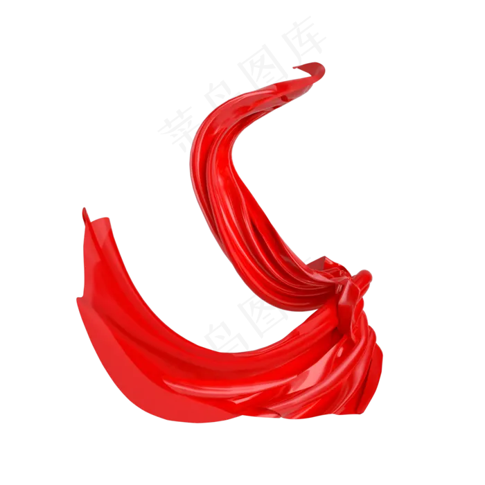立体红旗飘扬装饰(2000X2000(DPI:300))psd模版下载