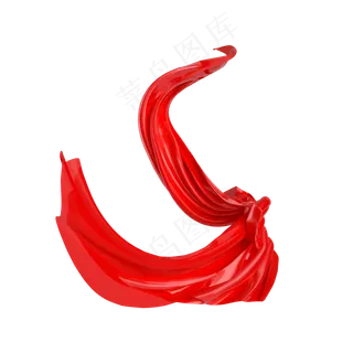 立体红旗飘扬装饰