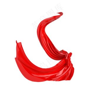 立体红旗飘扬装饰