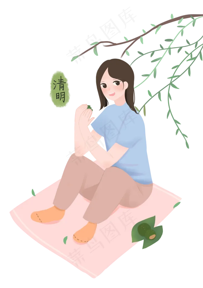 清明节吃青团(2480X3507(DPI:300))psd模版下载