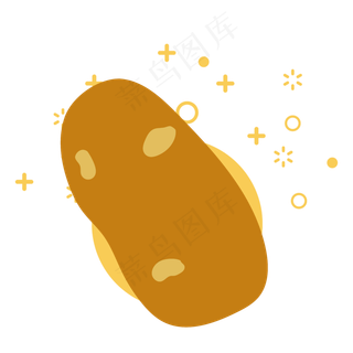 简约卡通立秋处暑农作物图形元素