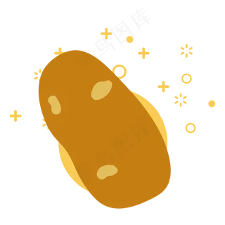 简约卡通立秋处暑农作物图形元素