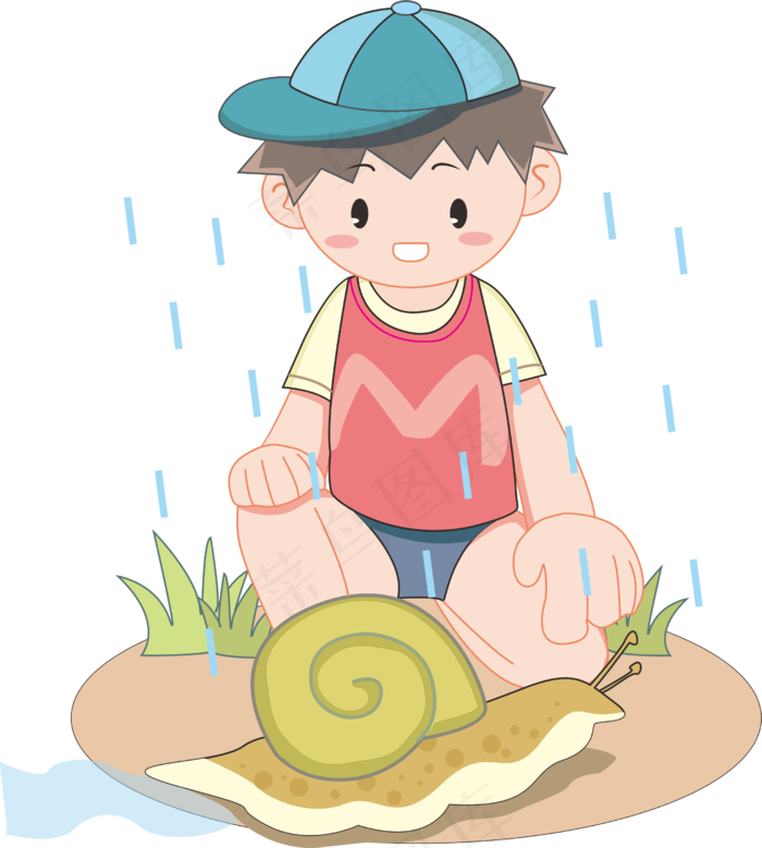 谷雨男孩蜗牛