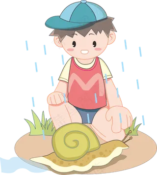 谷雨男孩蜗牛