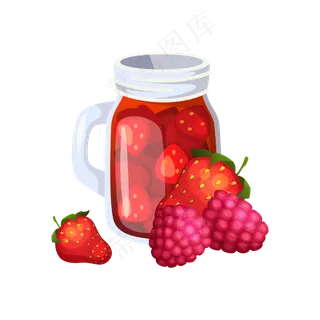 矢量手绘卡通果汁