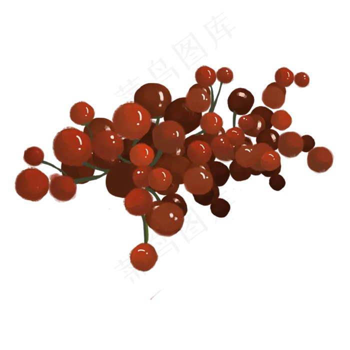 红色浆果美食元素(2000X2000(DPI:72))psd模版下载