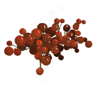 红色浆果美食元素