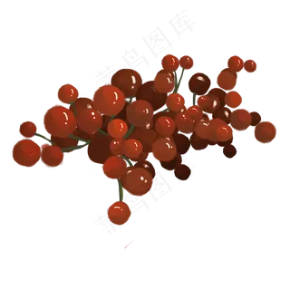 红色浆果美食元素