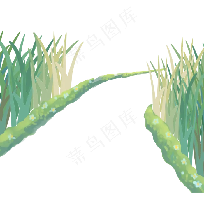 卡通路边的植物下载(2000X2000(DPI:300))psd模版下载