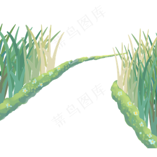 卡通路边的植物下载