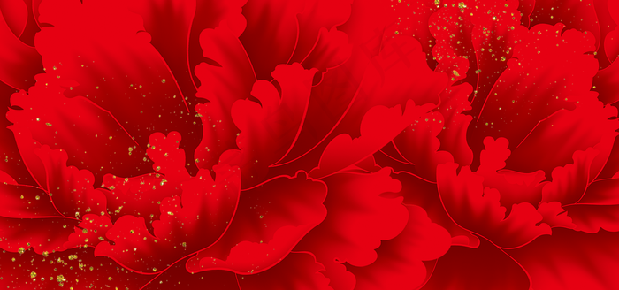 绚丽红色花底纹海报背景素材