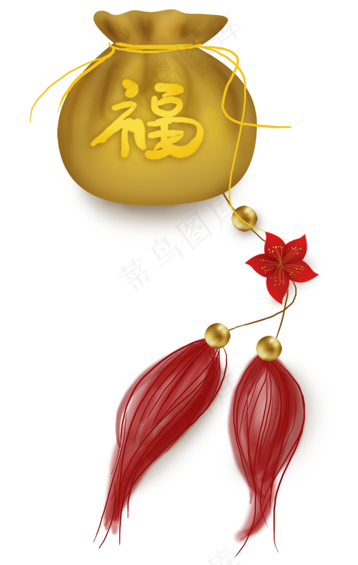 新年元宵节梅花福袋,免抠元素(2000X3153(DPI:299))psd模版下载