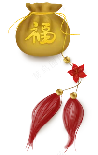 新年元宵节梅花福袋,免抠元素